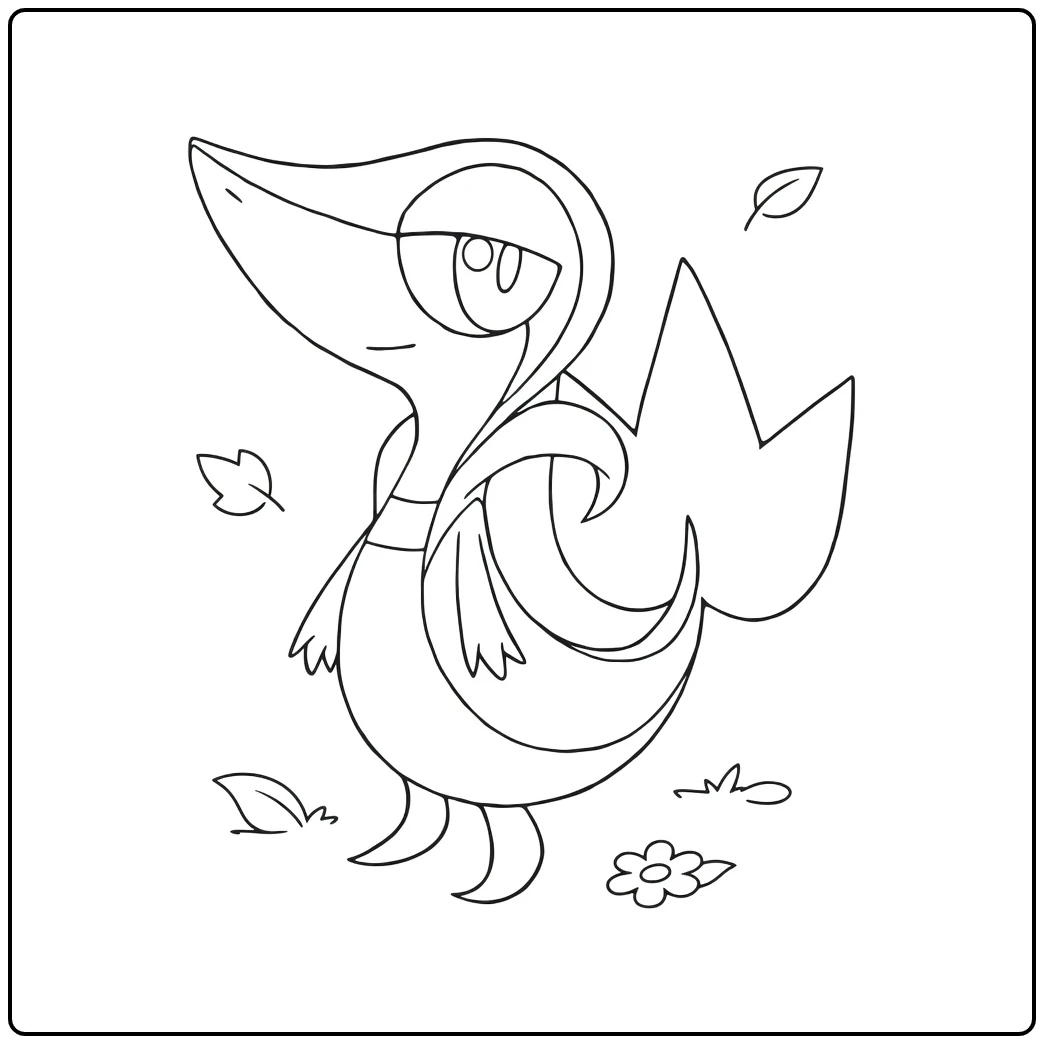Pokemon Snivy coloring page