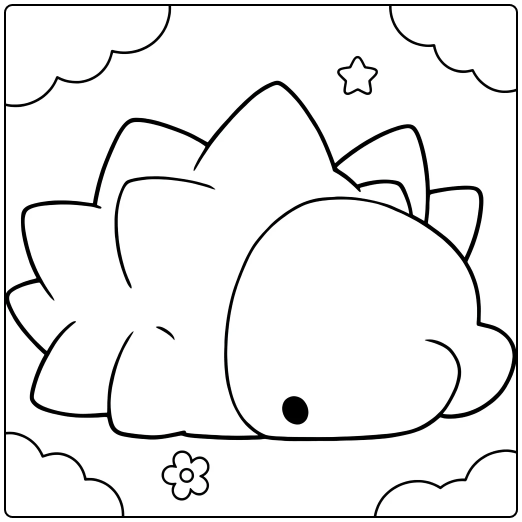 Snom Cute Sleeping Pokemon coloring page