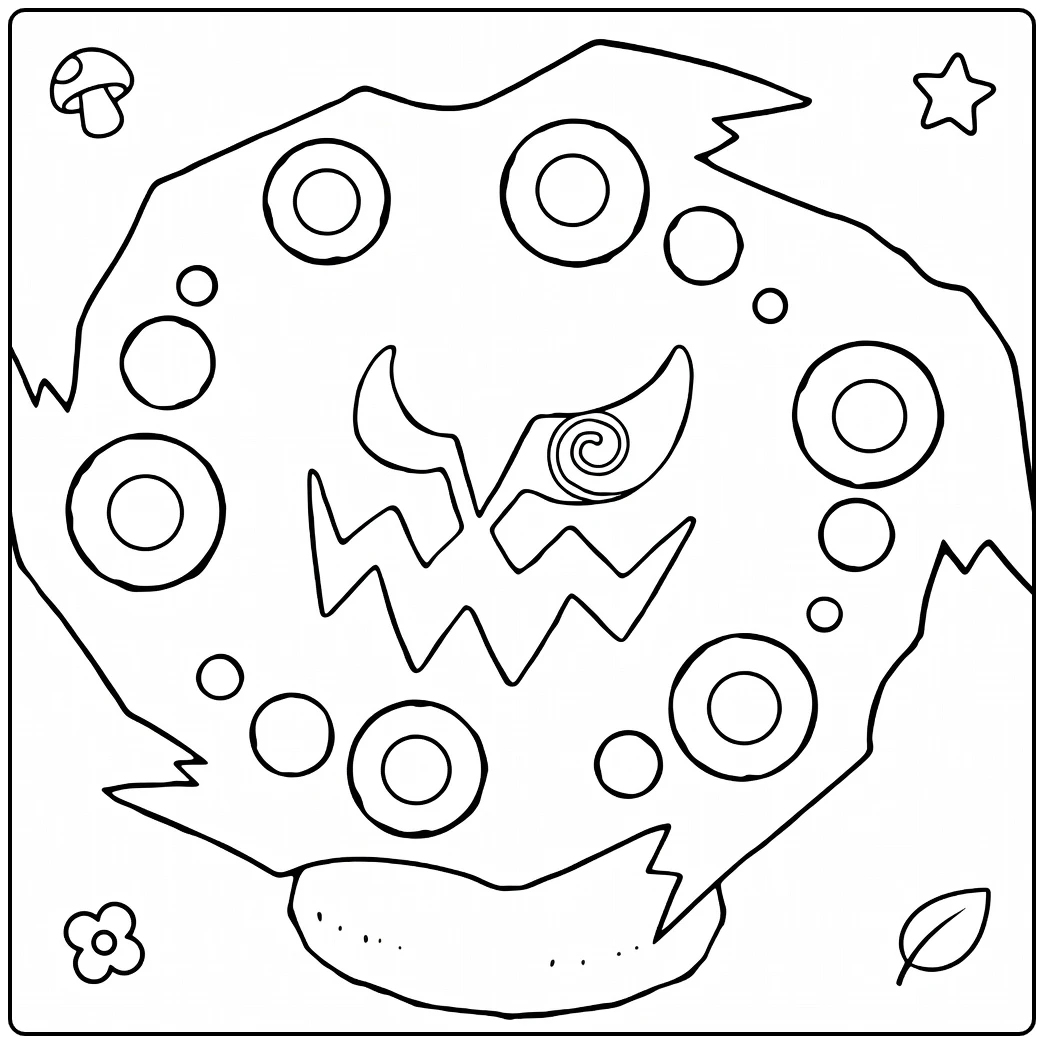 Pokemon Spiritomb coloring page