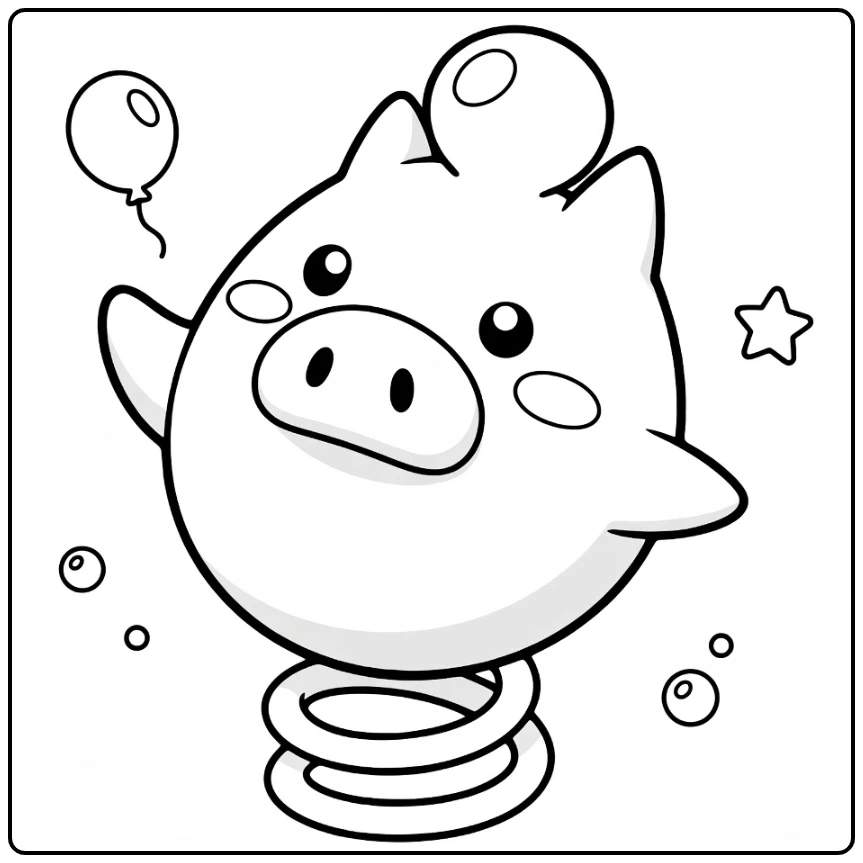 Pokemon Spoink coloring page