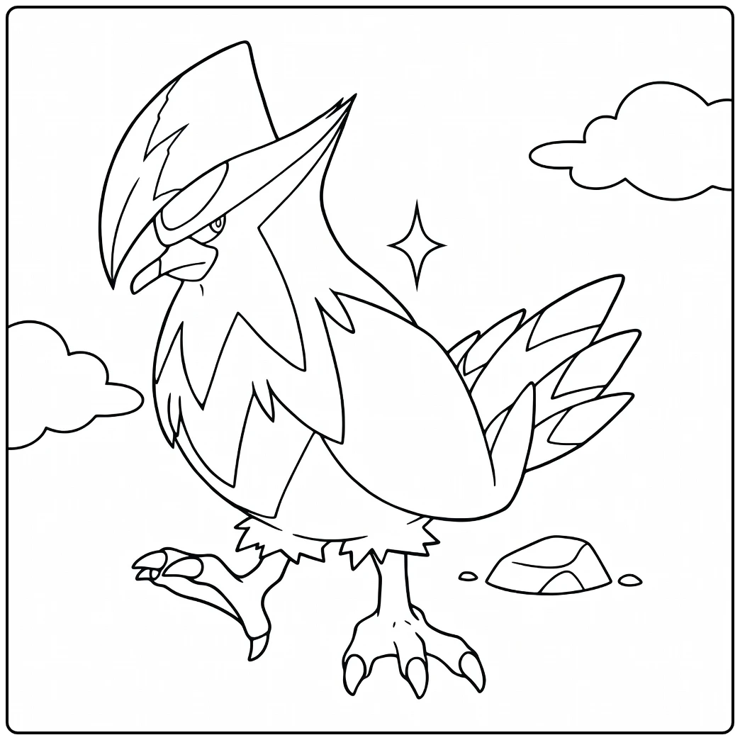 Pokemon Staraptor coloring page