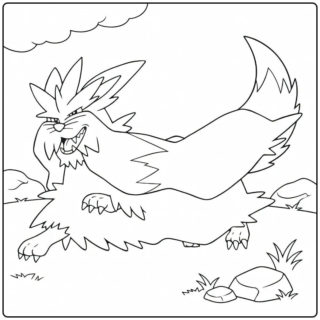 Pokemon Stoutland coloring page