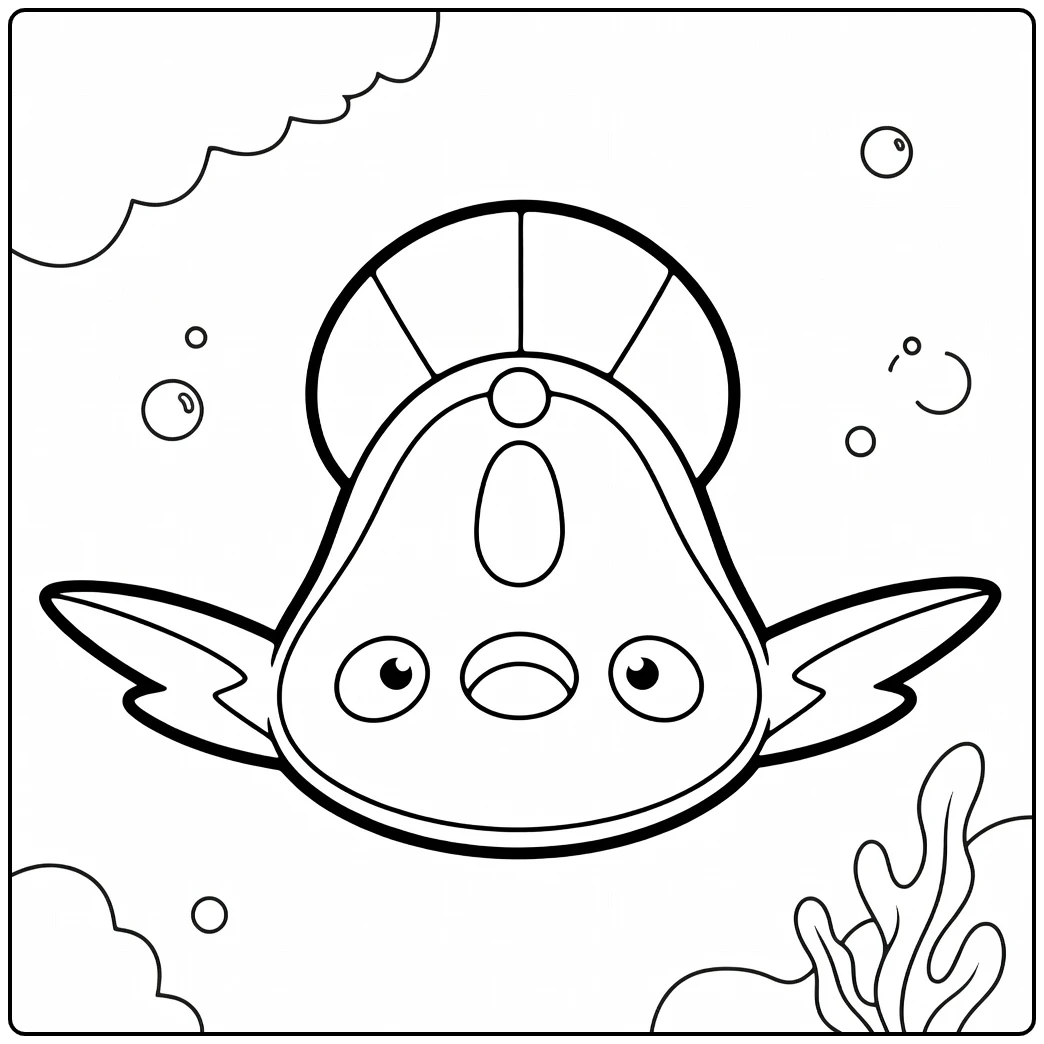 Pokemon Stunfisk coloring page