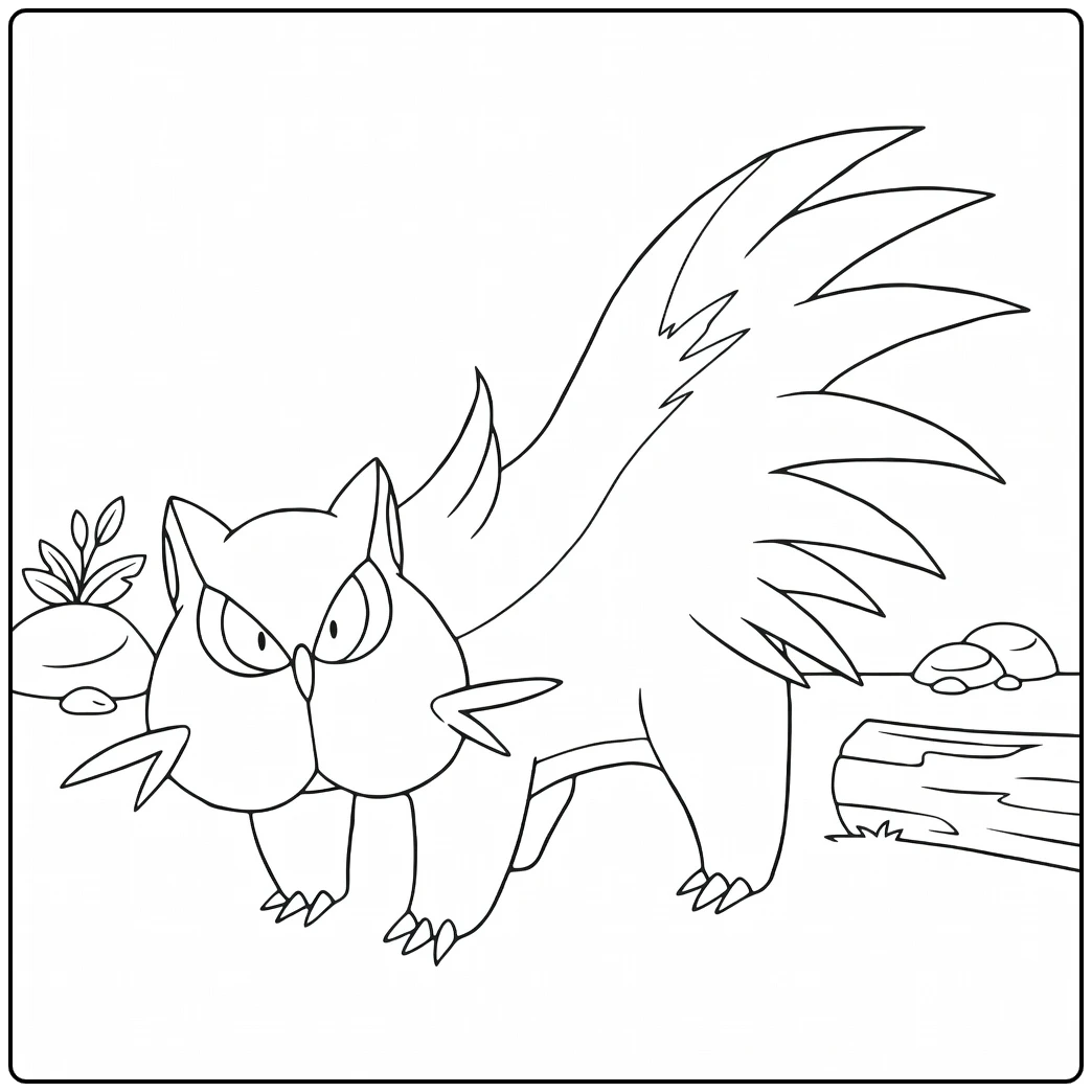 Pokemon Stunky coloring page