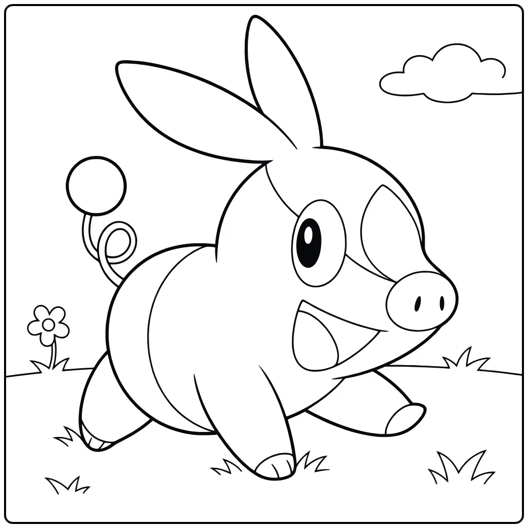 Pokemon Tepig coloring page