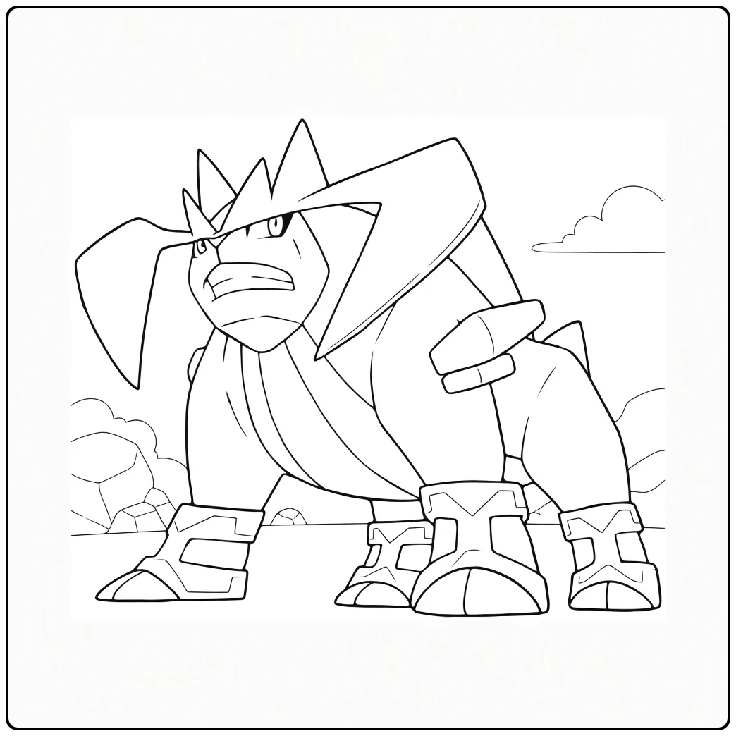 Pokemon Terrakion coloring page