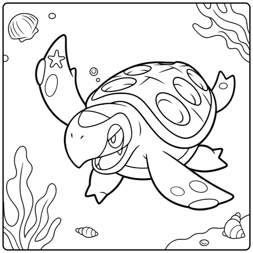 Pokemon Tirtouga coloring page