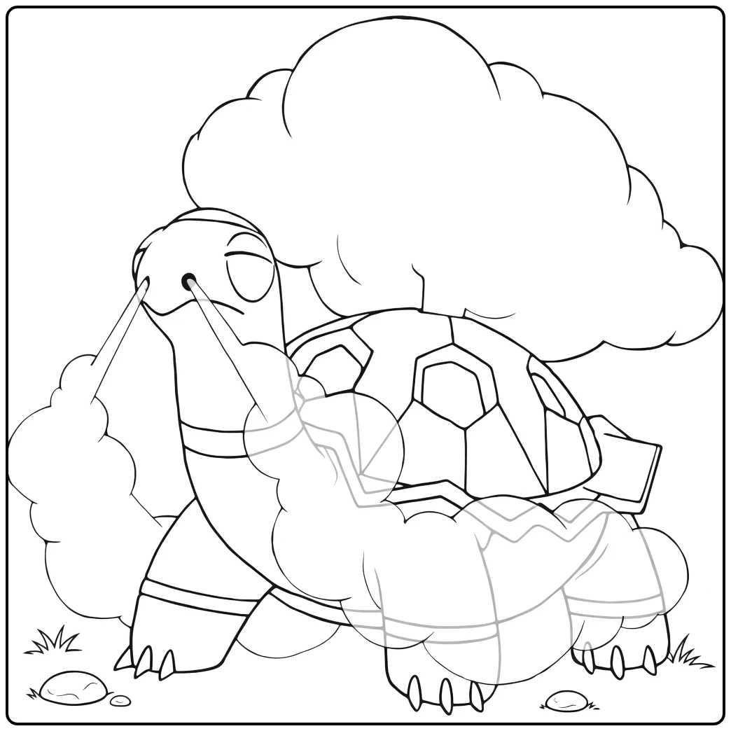 Pokemon Torkoal coloring page