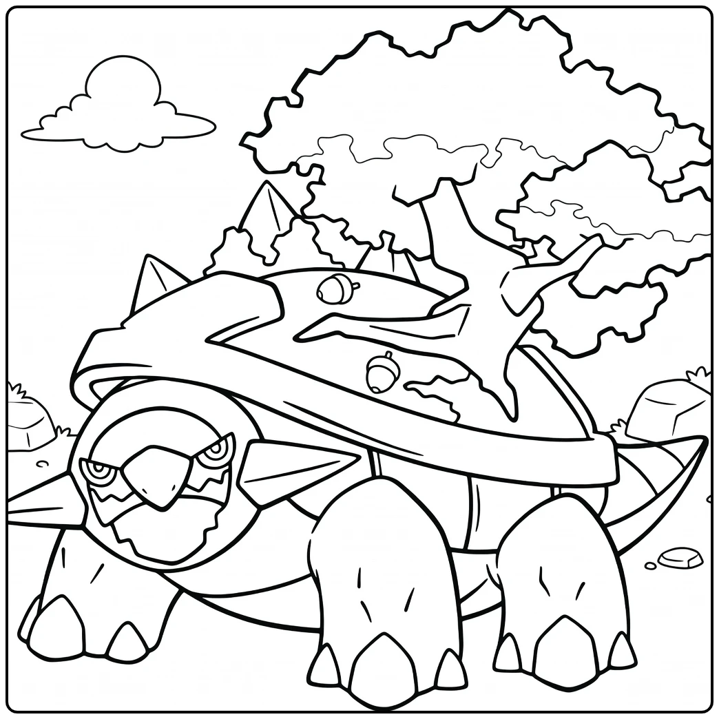Pokemon Torterra coloring page