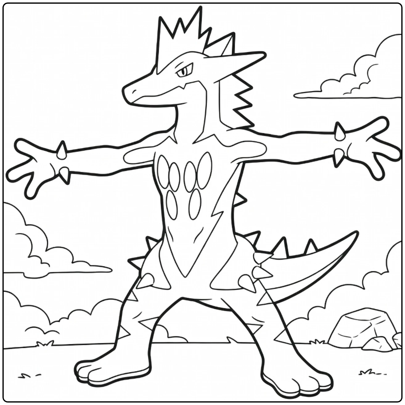 Pokemon Toxtricity for Print coloring page