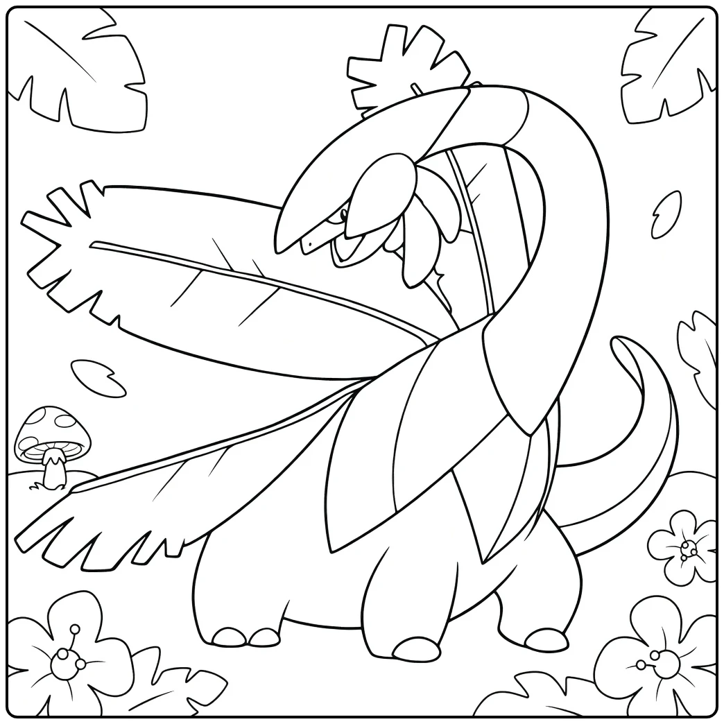 Pokemon Tropius coloring page