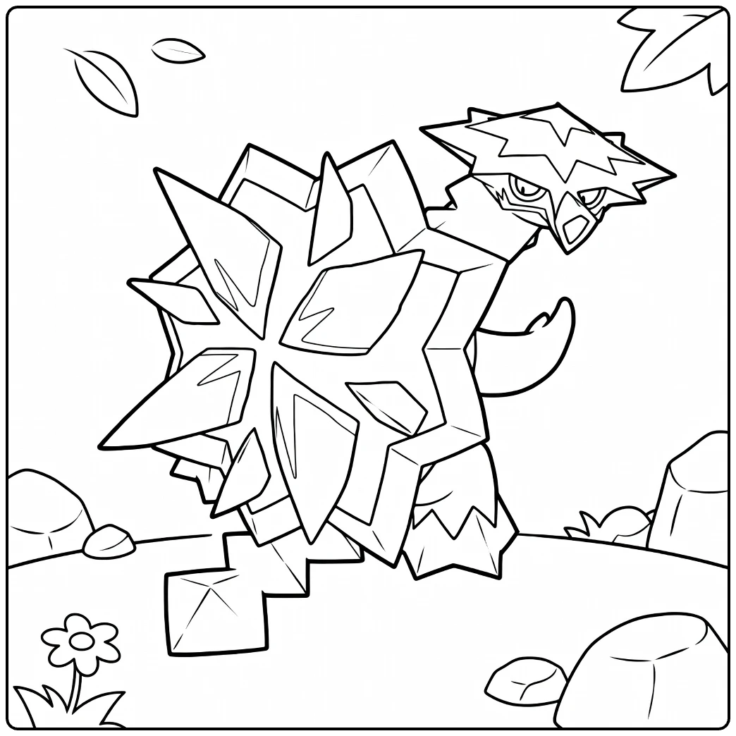 Pokemon Turtonator for Kids coloring page