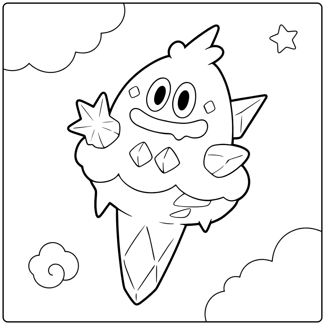 Pokemon Vanillish coloring page