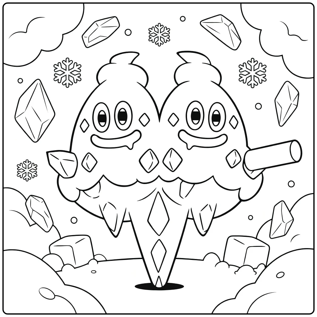 Pokemon Vanilluxe coloring page