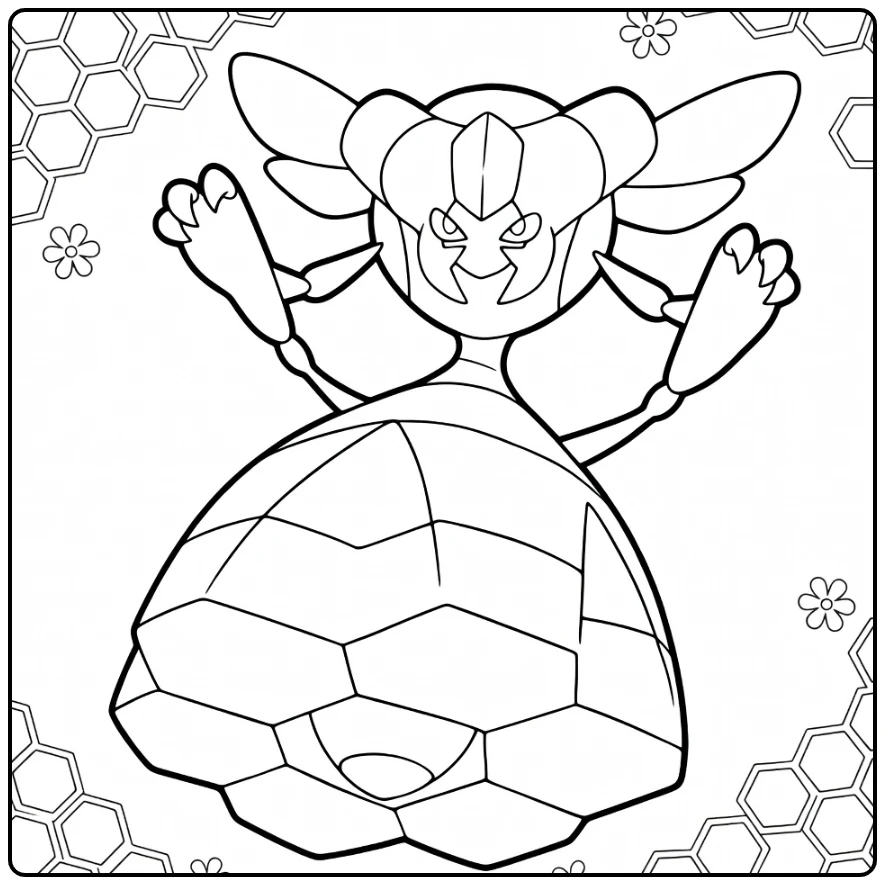 Pokemon Vespiquen coloring page