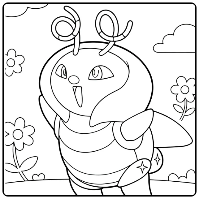 Pokemon Volbeat coloring page