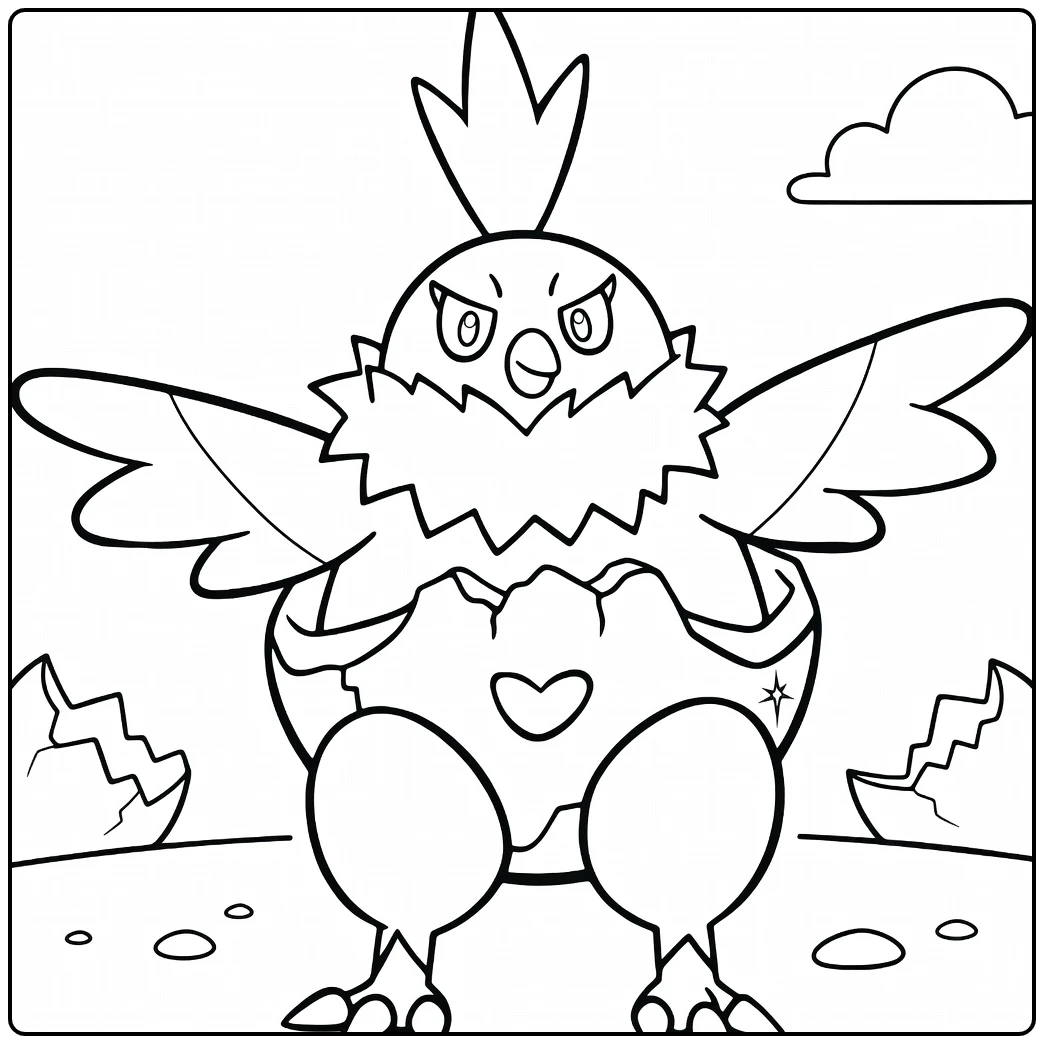 Pokemon Vullaby coloring page