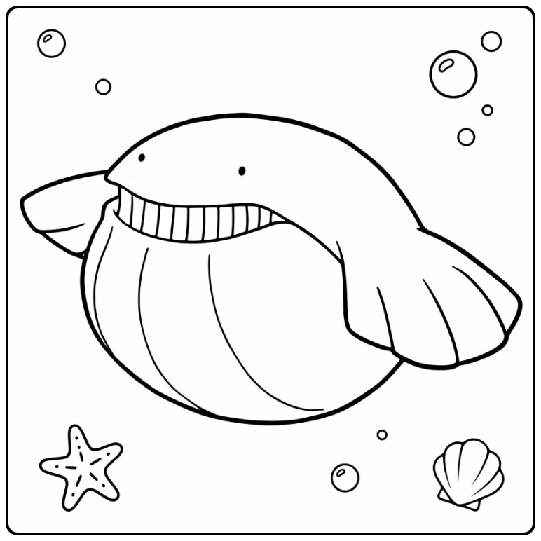 Pokemon Wailmer coloring page