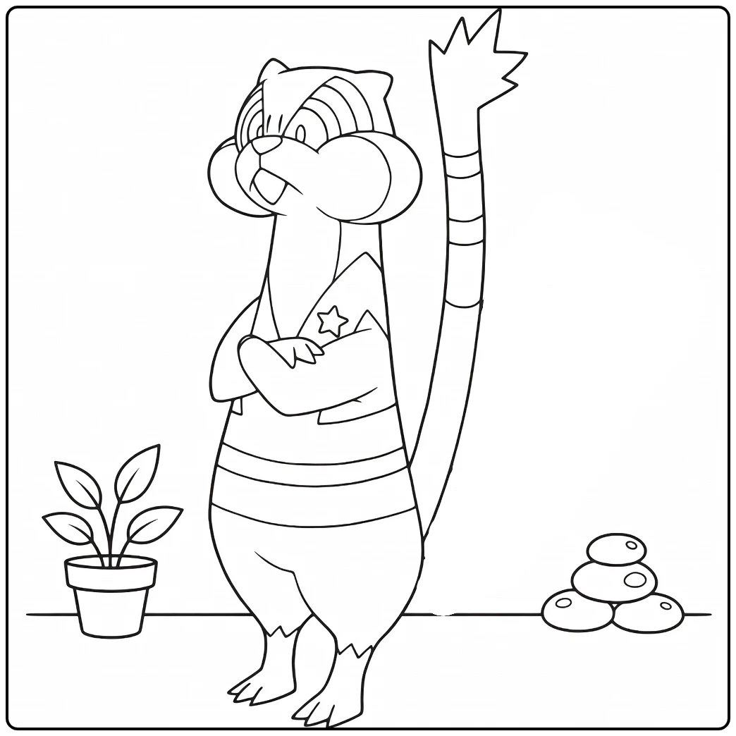 Pokemon Watchog coloring page
