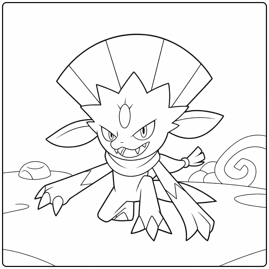 Pokemon Weavile coloring page