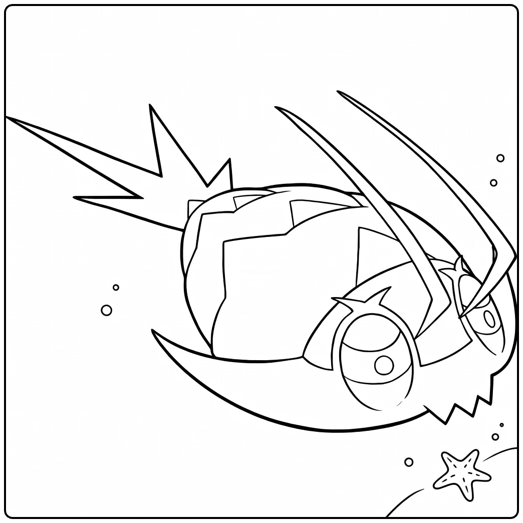Pokemon Wimpod for Kids Underwater Adventure coloring page