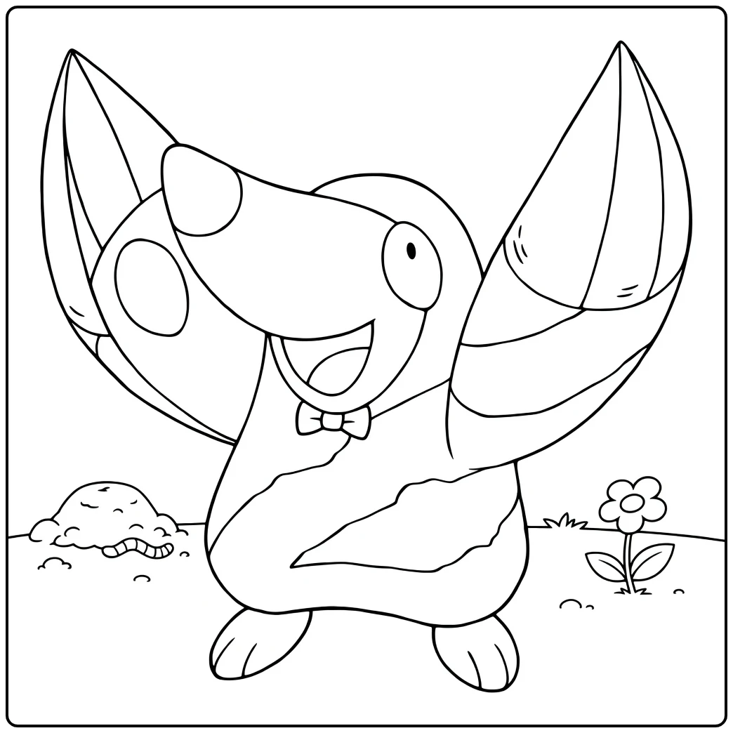 Pokemon Woobat coloring page