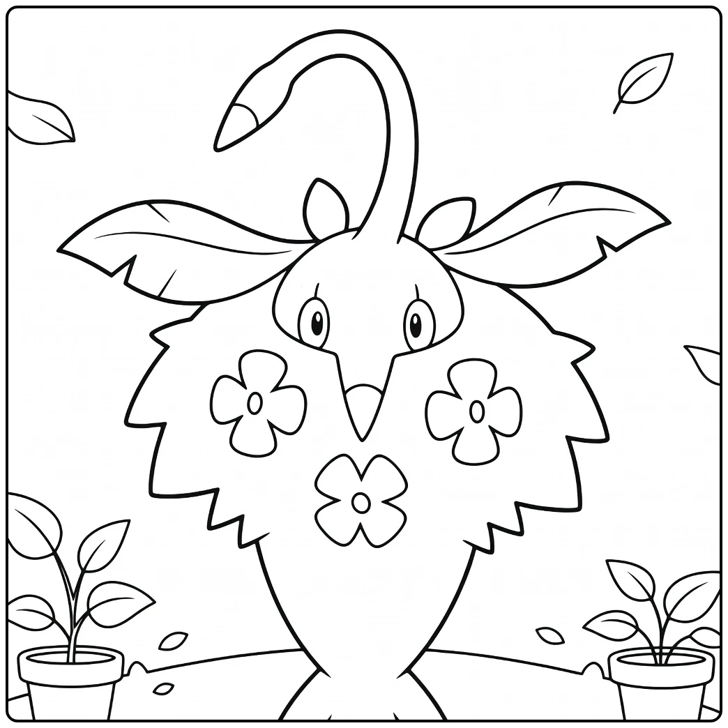 Pokemon Wormadam coloring page