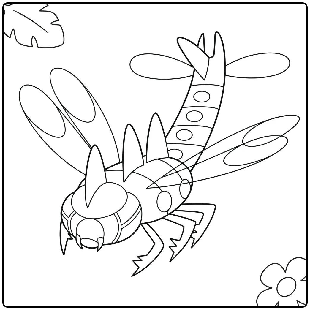 Pokemon Yanmega coloring page