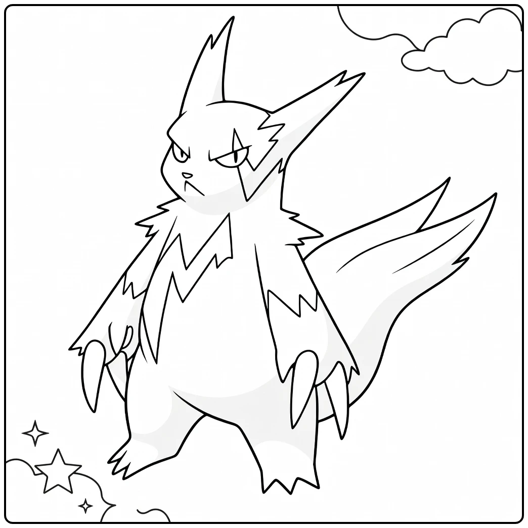 Pokemon Zangoose coloring page