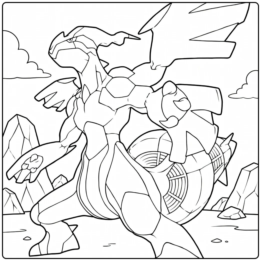 Pokemon Zekrom coloring page
