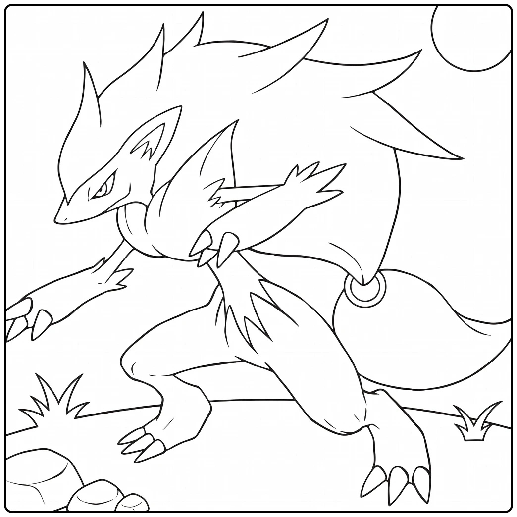 Pokemon Zoroark coloring page