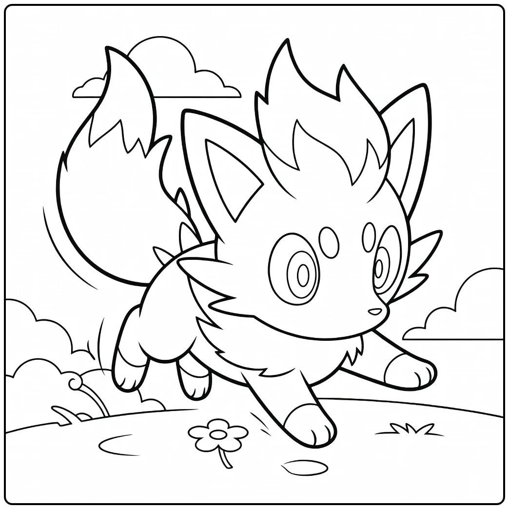 Pokemon Zorua coloring page