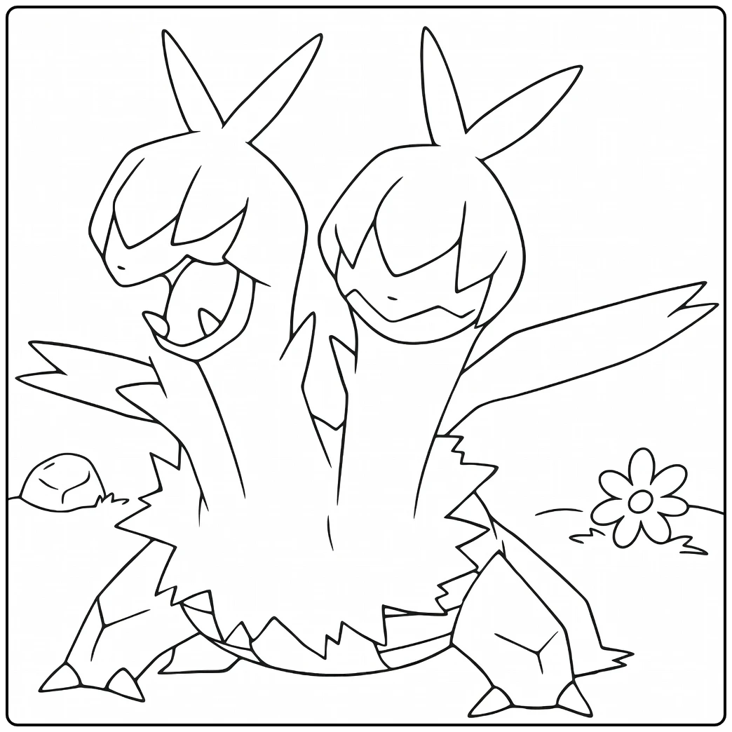 Pokemon Zweilous coloring page