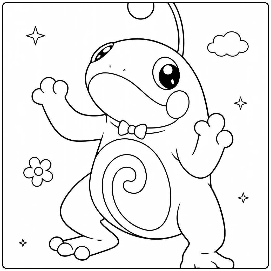Politoed Water Pokemon for Children coloring page