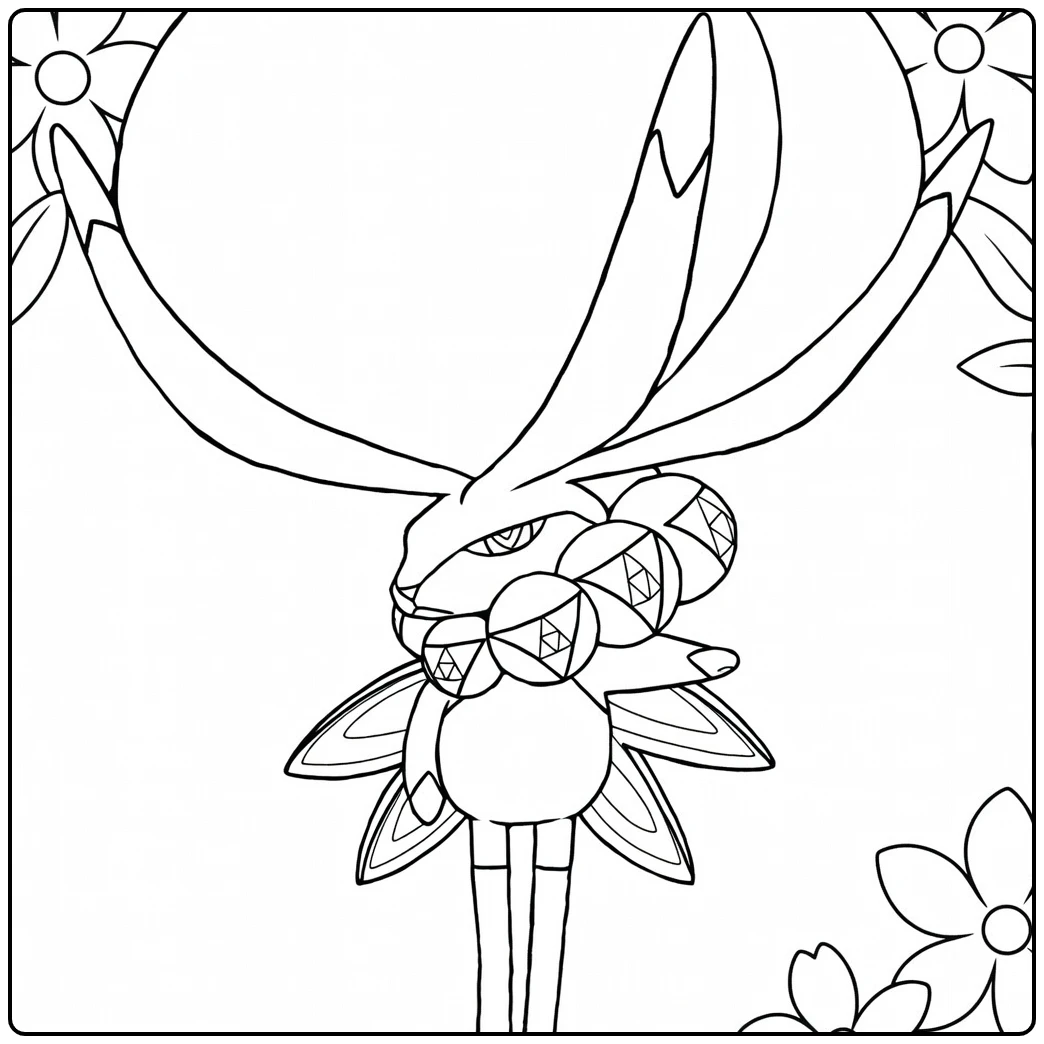 Beautiful Calyrex for Pokemon Fans coloring page
