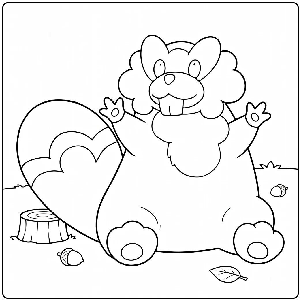 Cute Prinplup Water Pokemon Penguin Pose coloring page