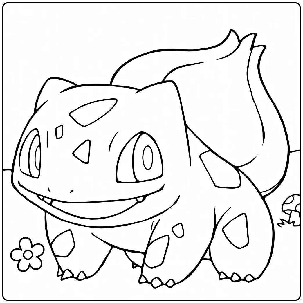 Cute Bulbasaur for Children coloring page