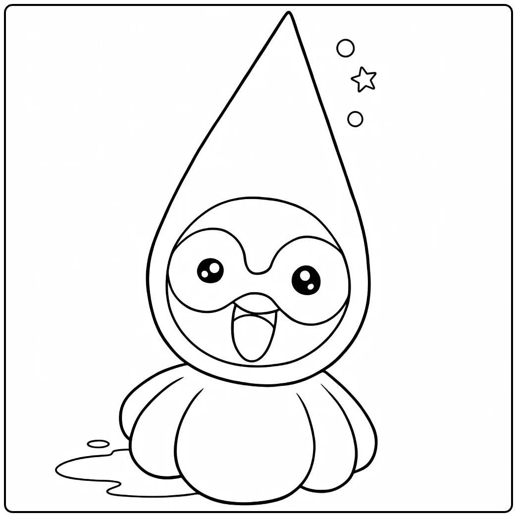 Cute Castform Rainy Form Water Pokemon coloring page