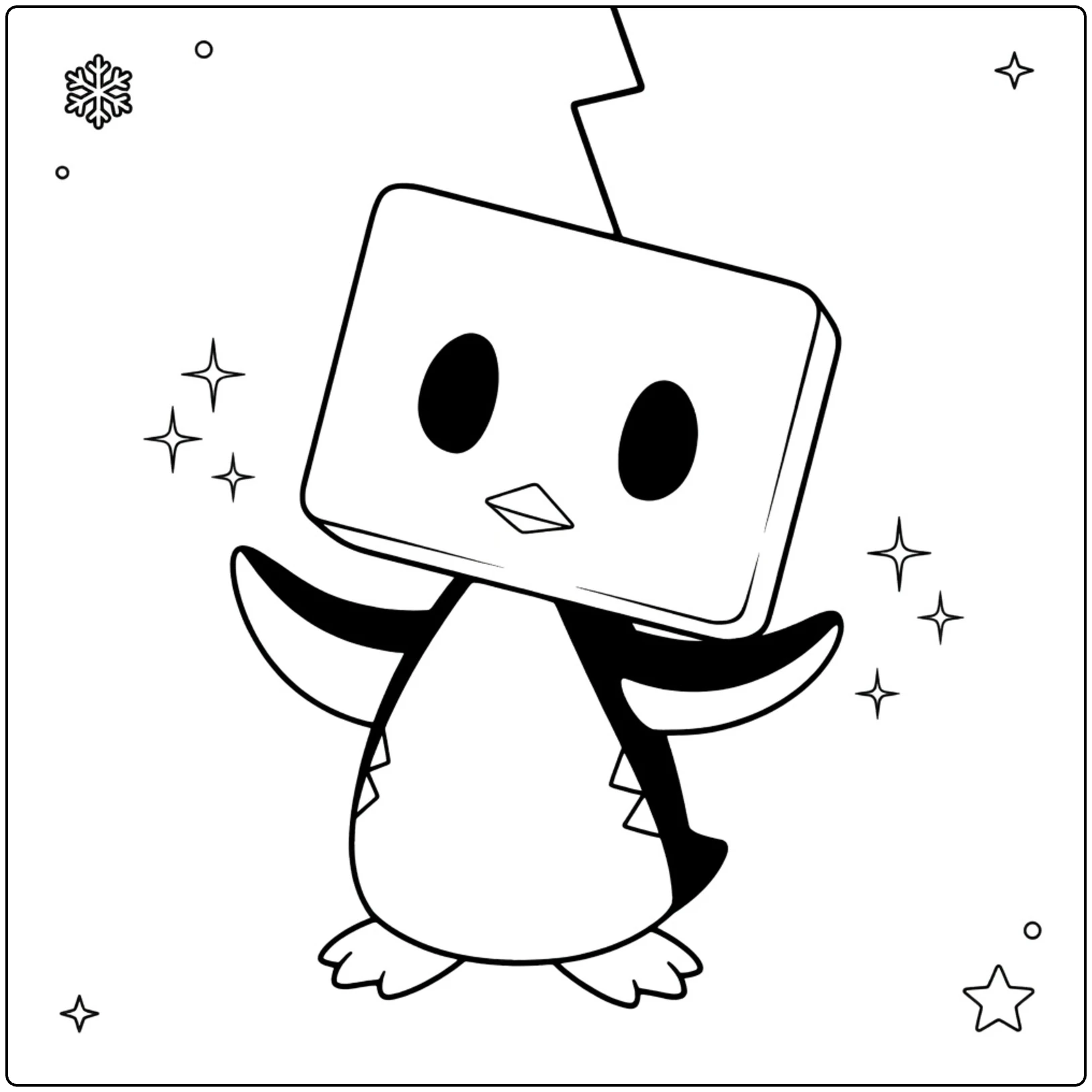 Cute Pokemon Eiscue for Kids coloring page