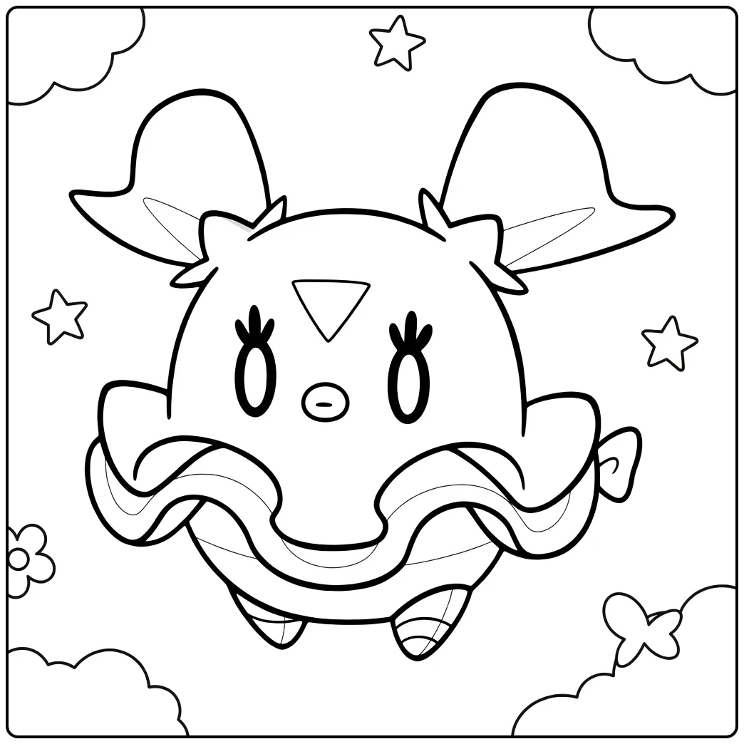 Cute Pokemon Espathra coloring page