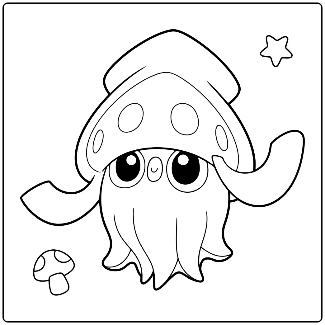 Cute Pokemon Inkay for Children coloring page