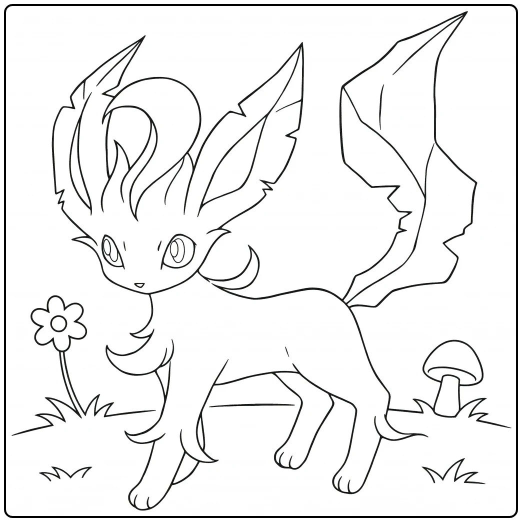 Pokemon Leafeon coloring page