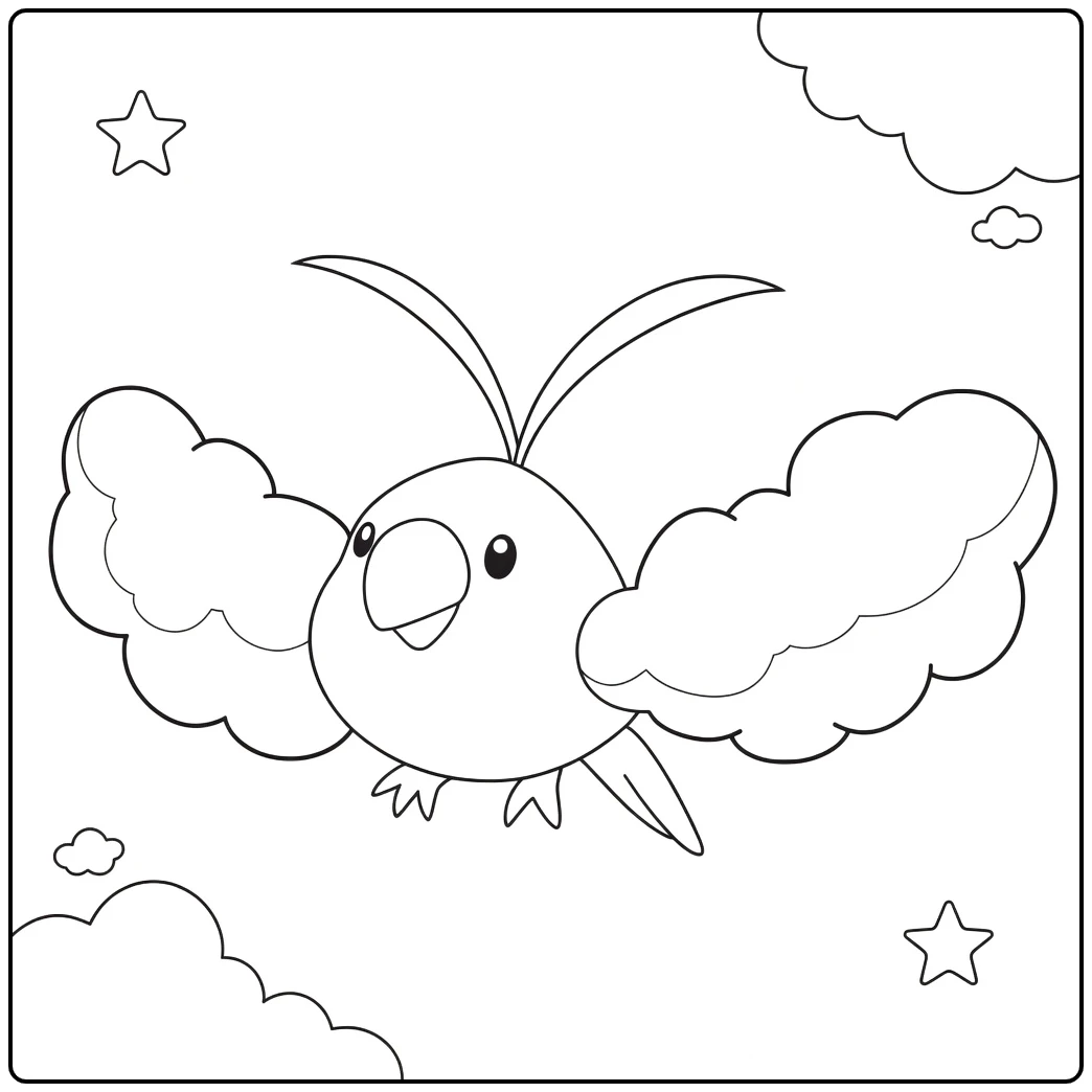 Pokemon Swablu coloring page