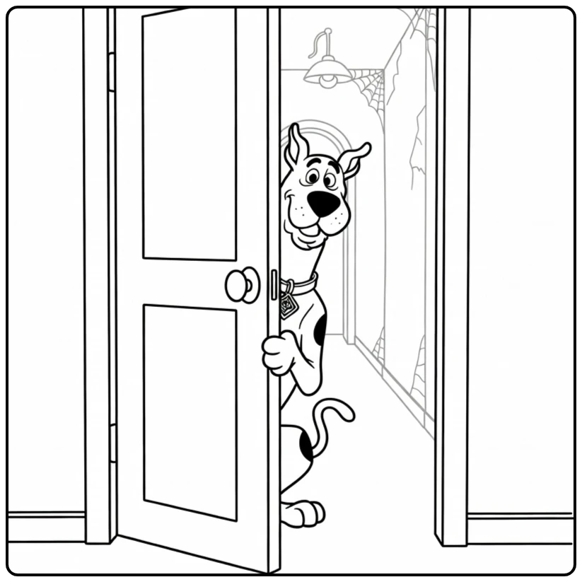 Doo Bange Scooby in Spookgang coloring page