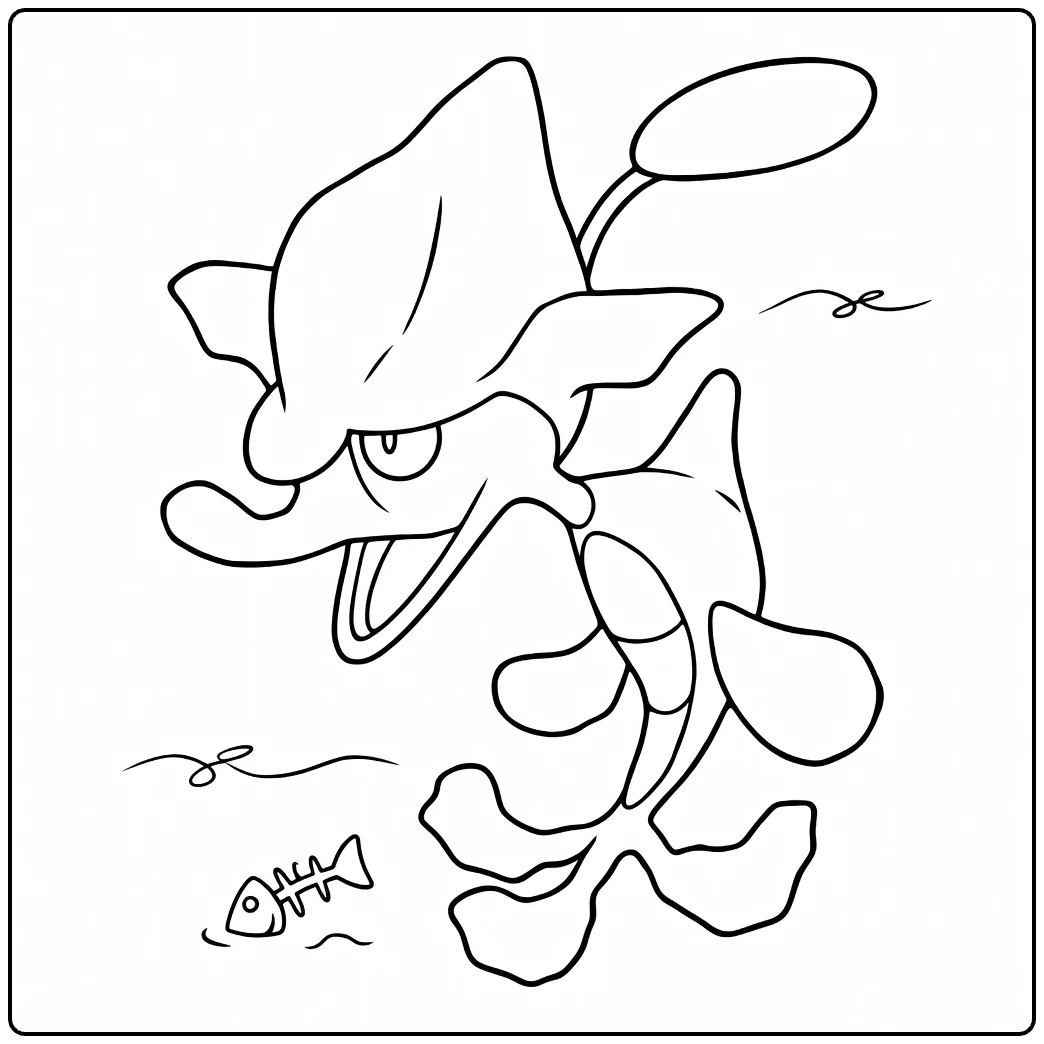 Skrelp Water Pokemon for Children coloring page
