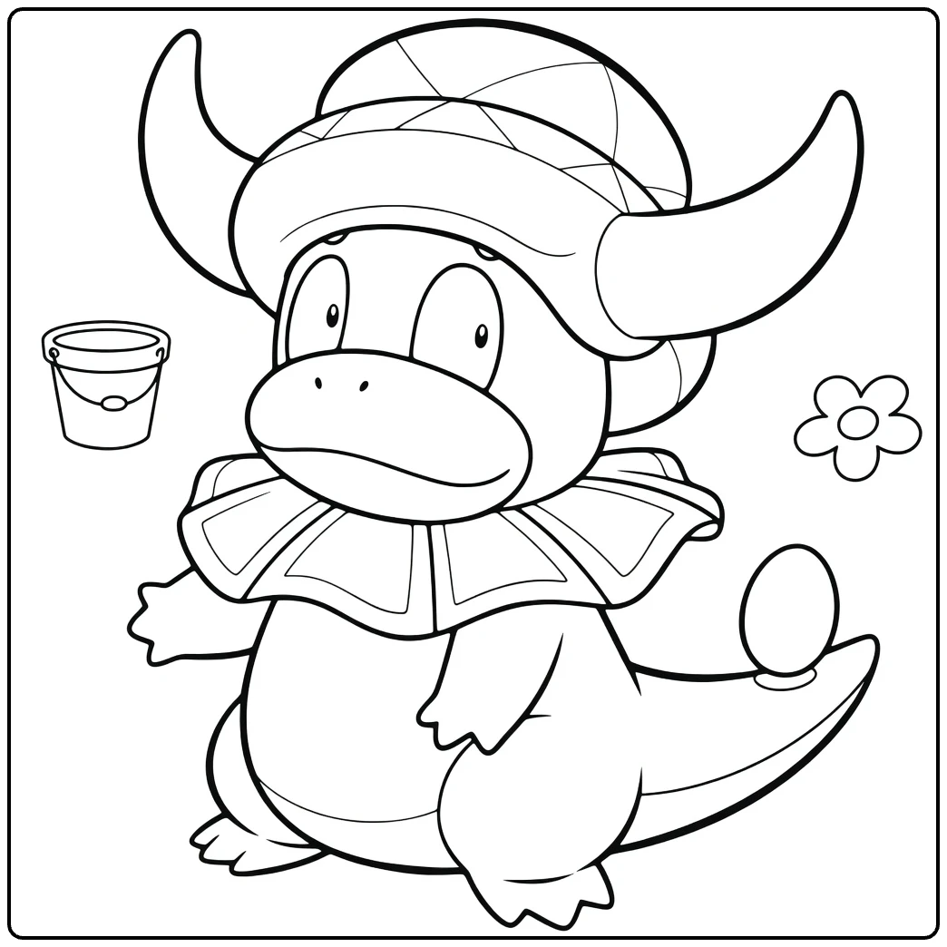 Slowking Water Pokemon for Children coloring page