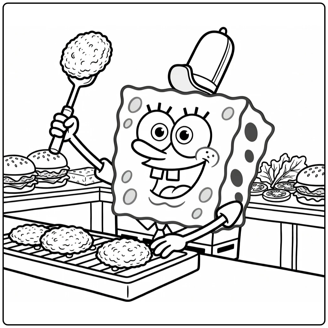 SpongeBob SquarePants Krusty Krab coloring page