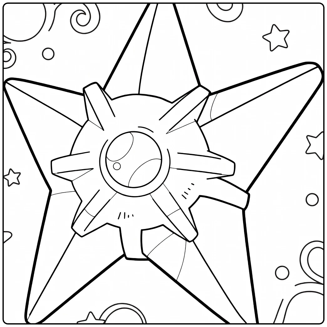Staryu Water Pokemon for Kids coloring page