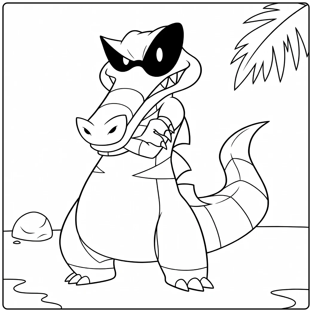 Pokemon Krookodile coloring page