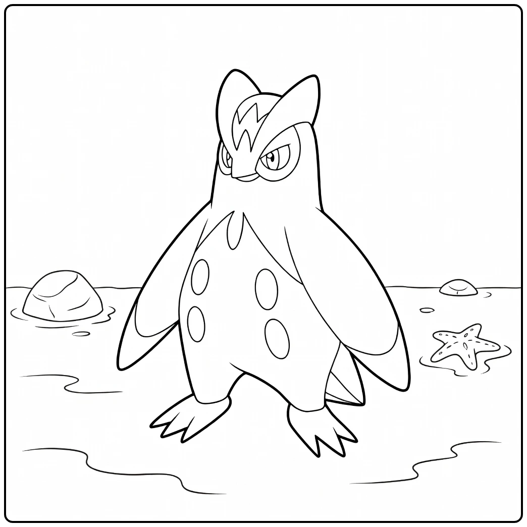 Pokemon Prinplup coloring page